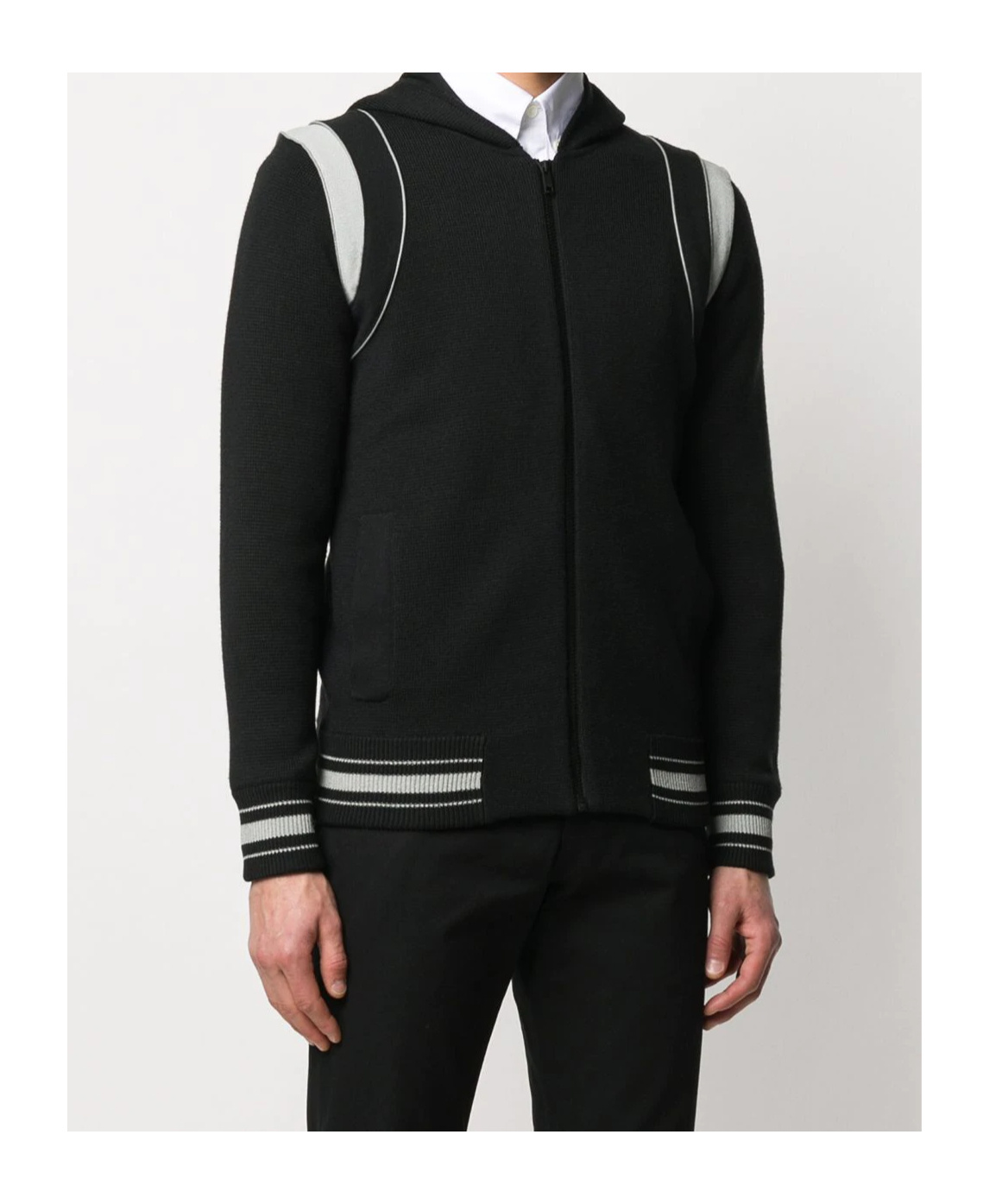Givenchy Hoded Embroidered Casual Jacket In Black