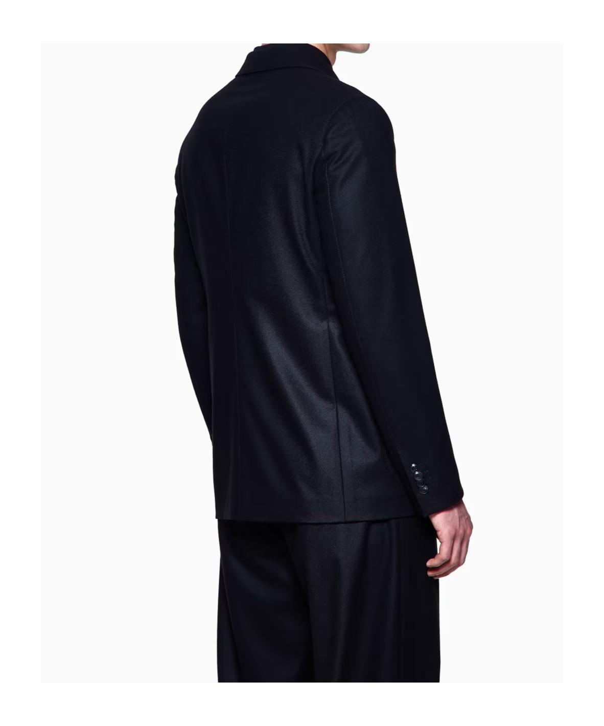 Giorgio Armani Upton Line Single-breasted Jacket In Stretch Cashmere Drap In Black