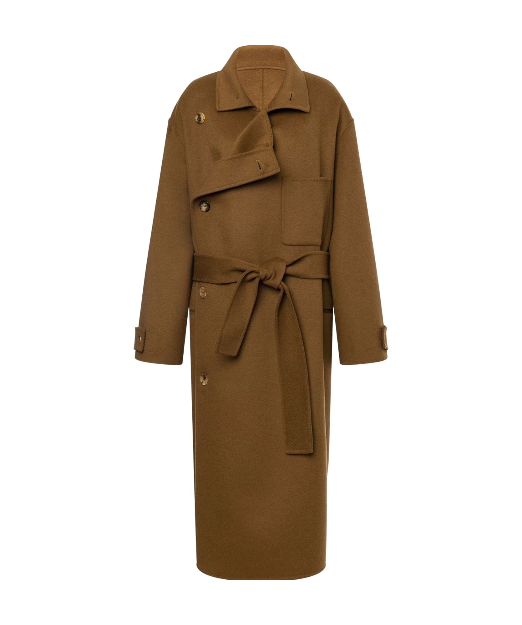 Philosophy Di Lorenzo Serafini Wool Double-breasted Coat In Brown