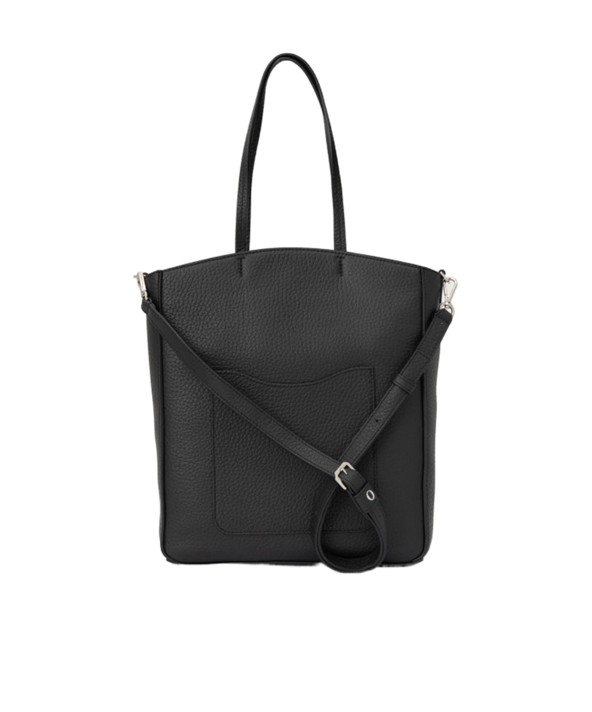 Orciani Double Handle Shoulder Bag In Black