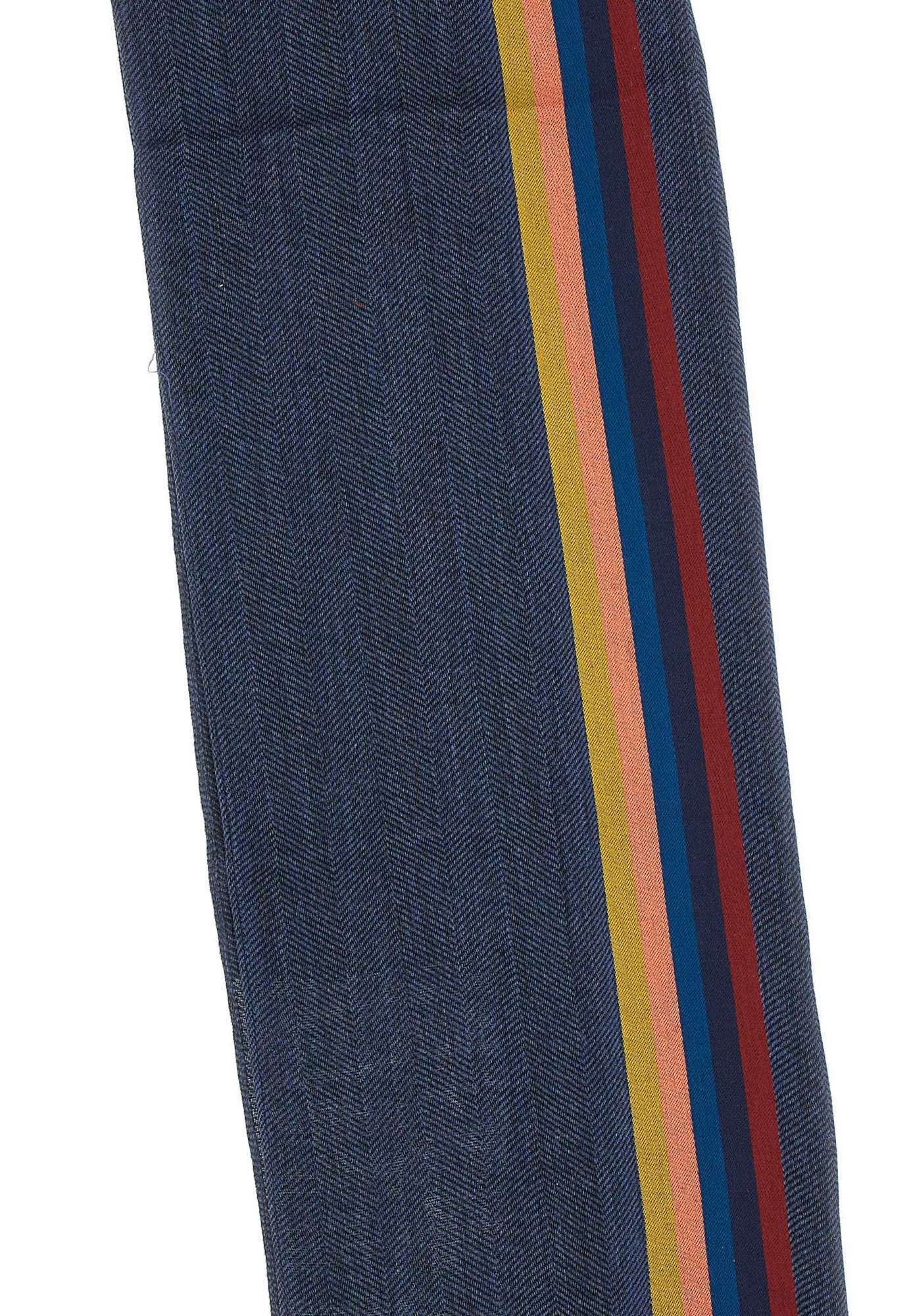 PAUL SMITH PAUL SMITH STRIPE DETAILED FRAYED EDGE SCARF