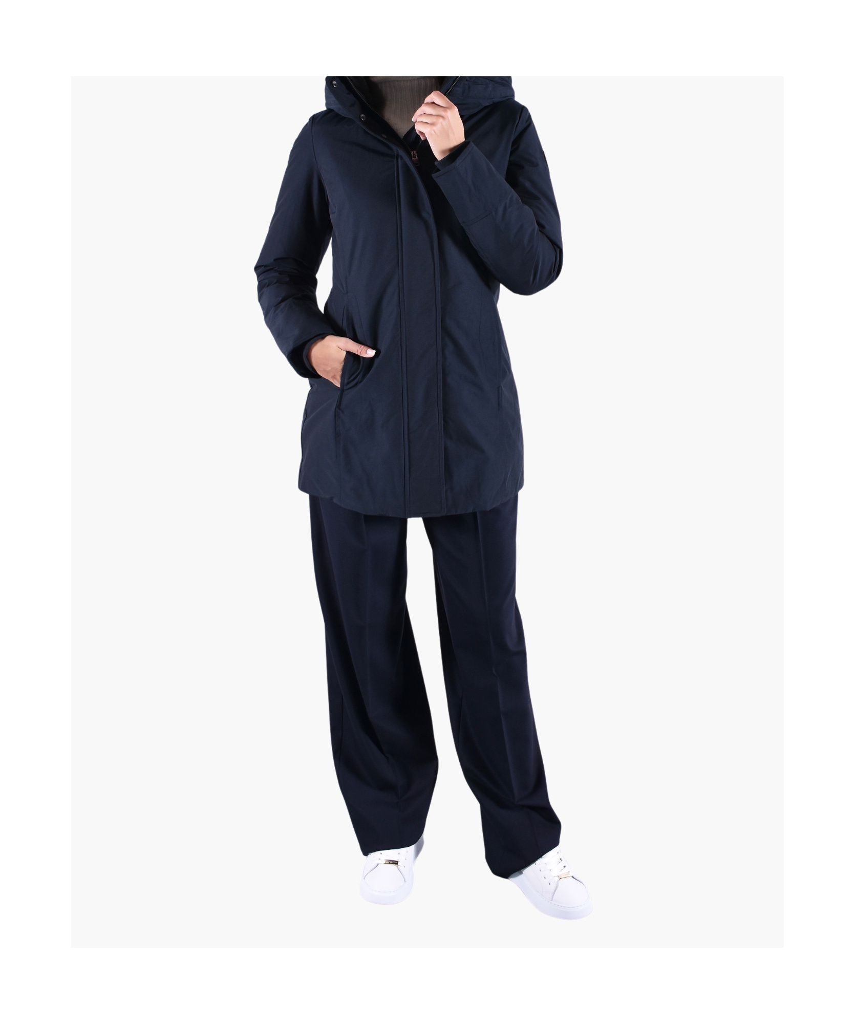Woolrich Boulder Faux Fur Parka In Black