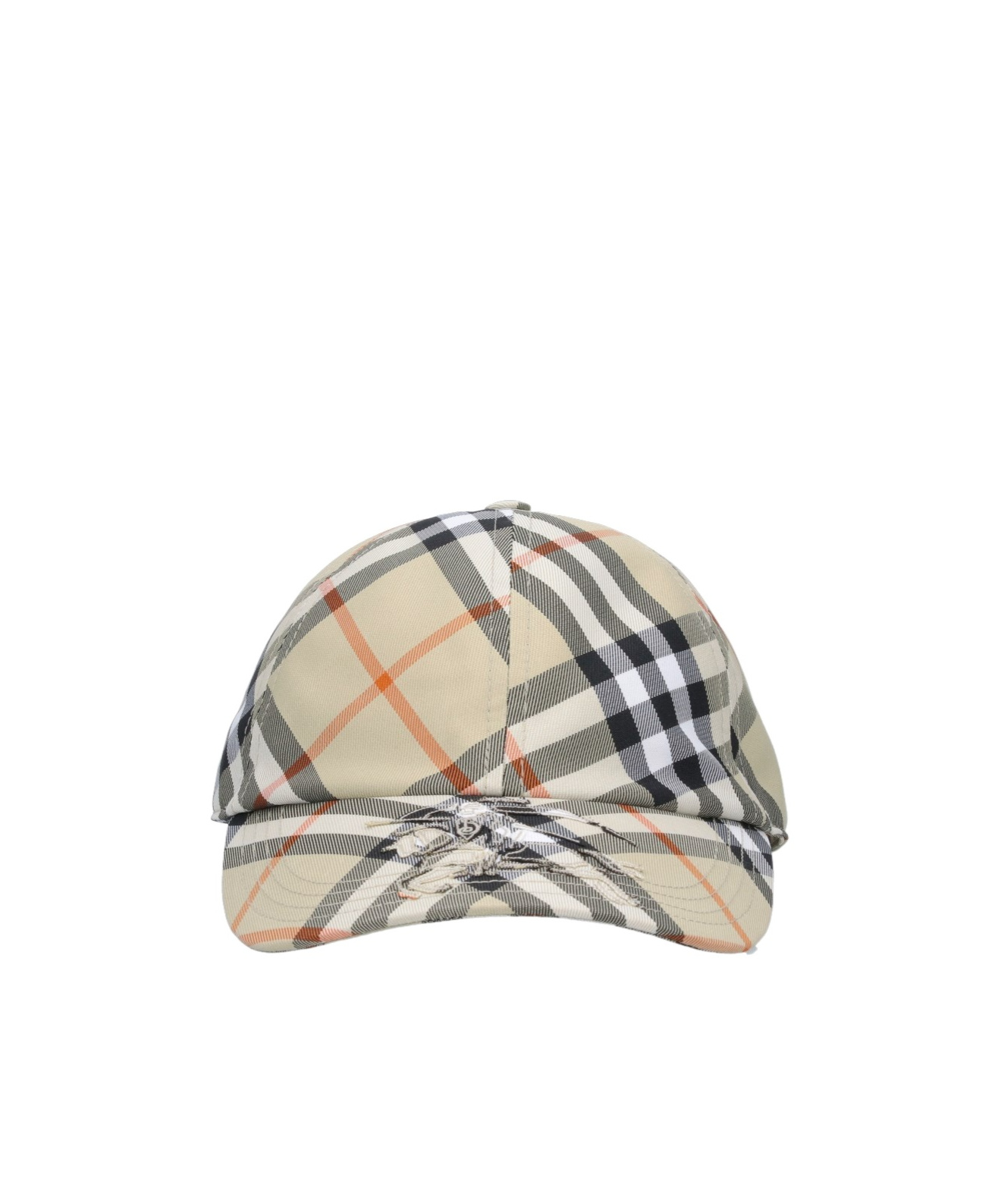 Burberry Check Printed Baseball Cap In Gray