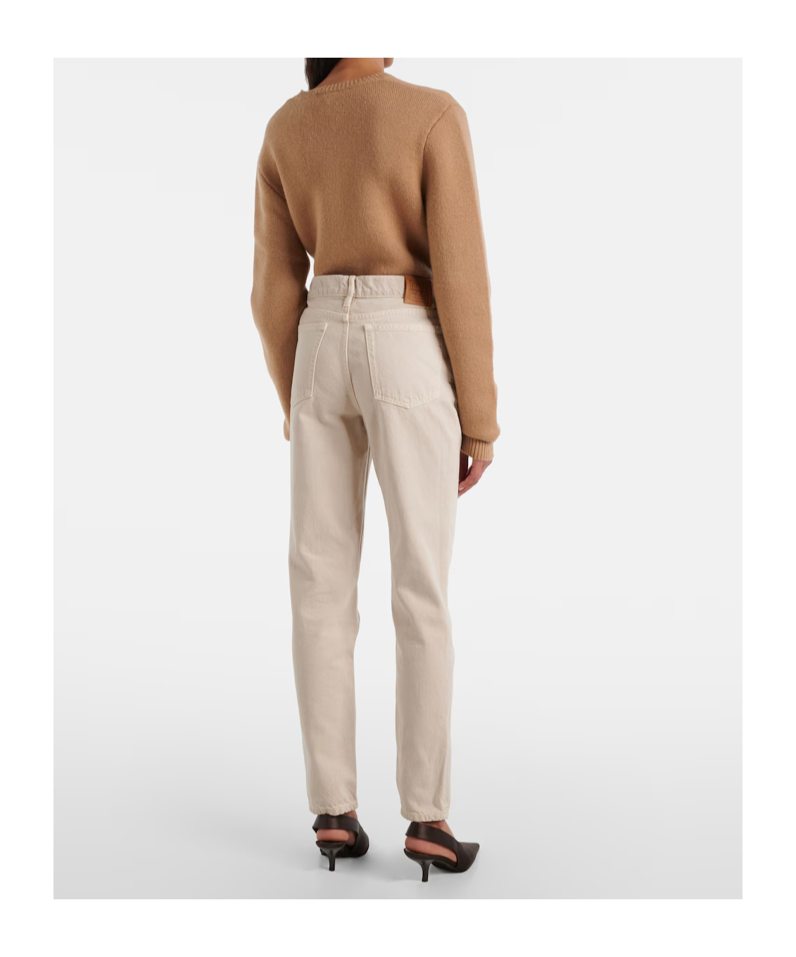 Totême Low-rise Tapered Jeans In Neutral