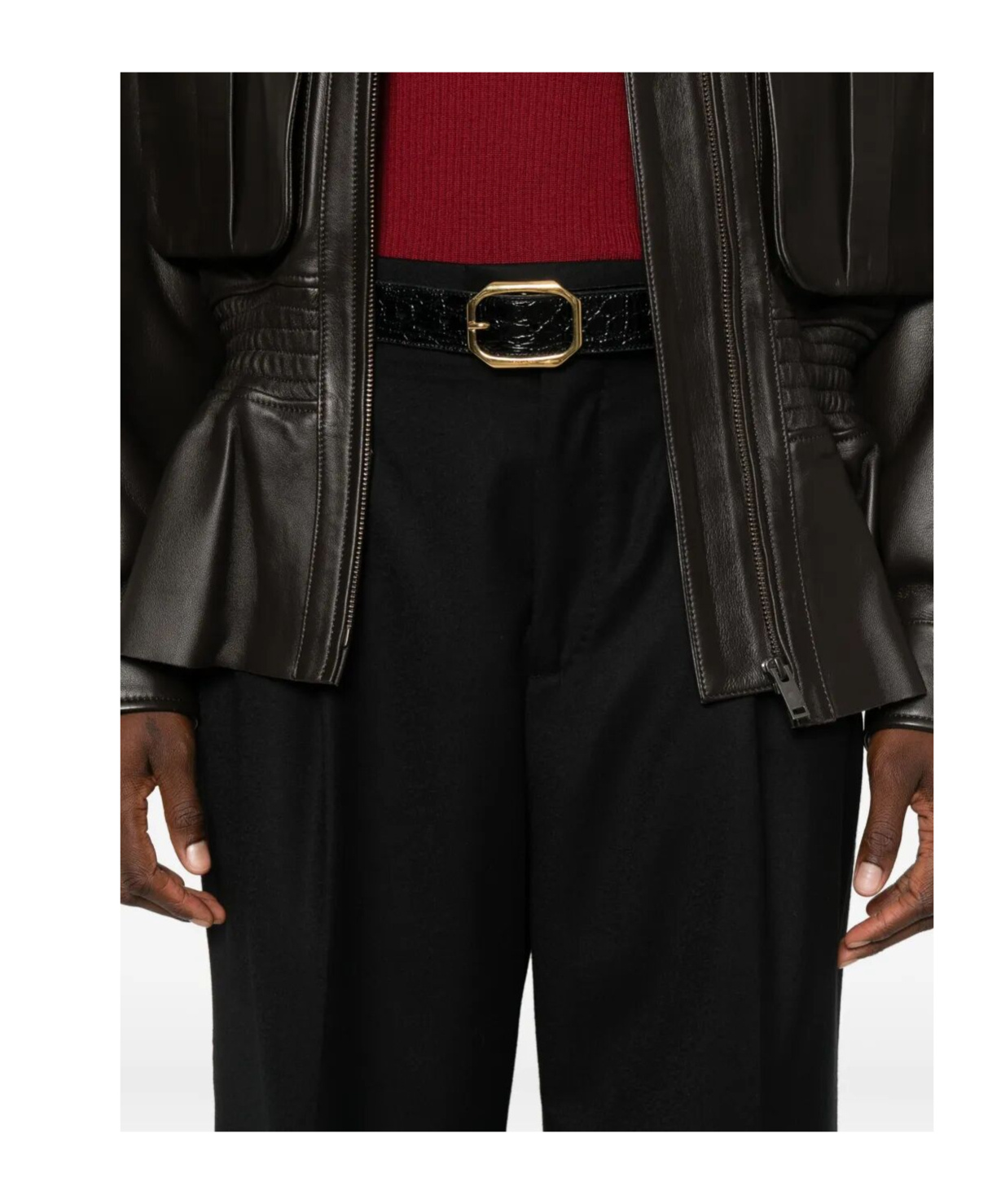 Berwich Pleated-cuffed Trousers In Black