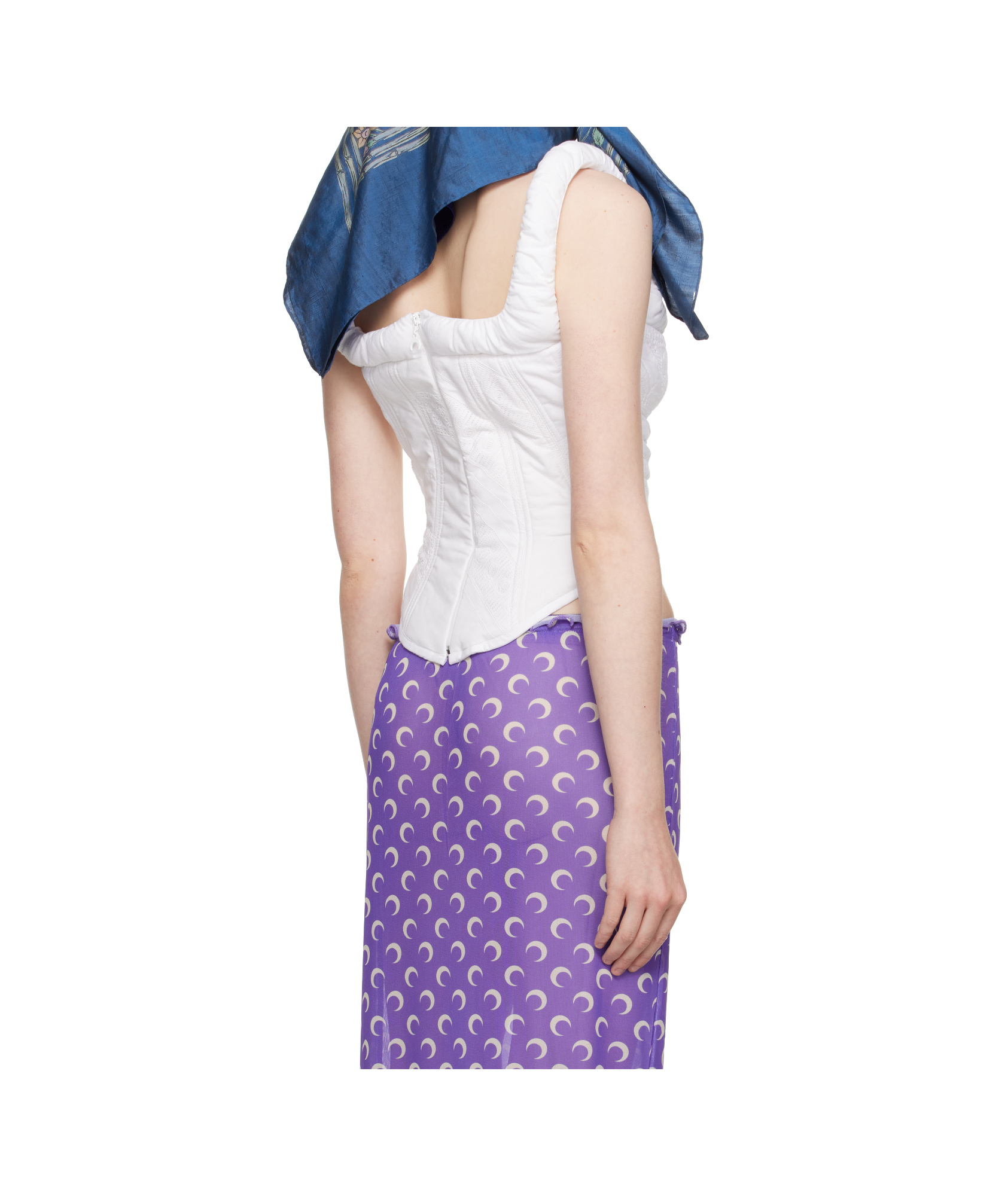 Shop Marine Serre Regenerated Household Linen Corsets