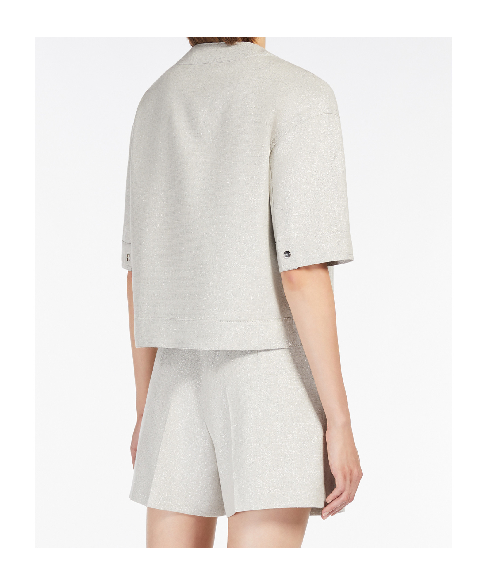 Max Mara Short Sleeve Jacket In White