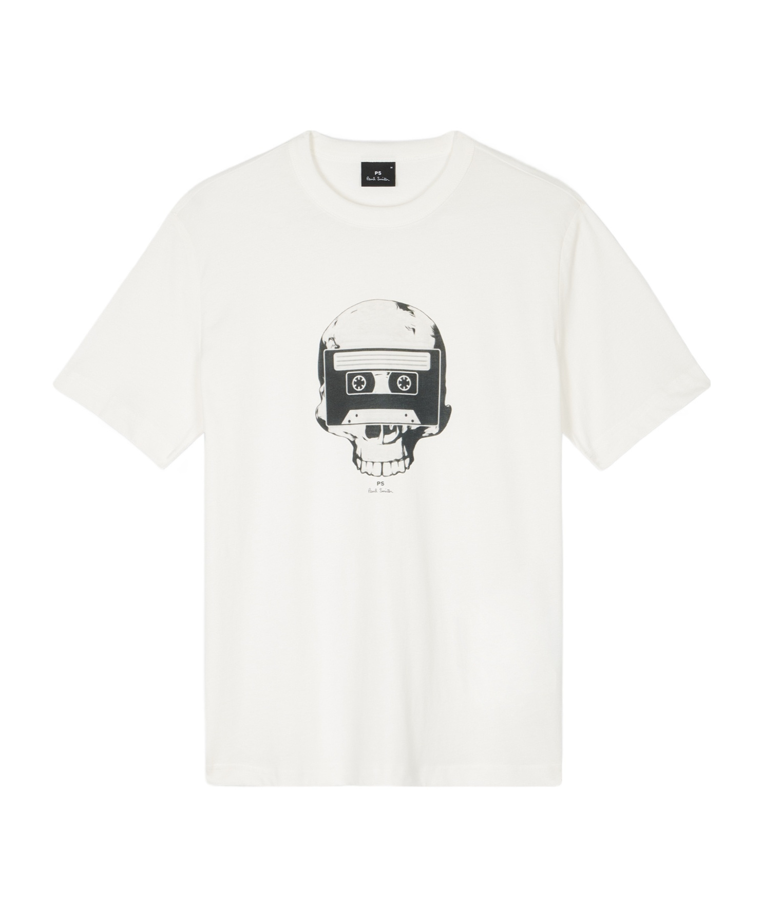 Shop Ps By Paul Smith Skull-tape-print T-shirt In White