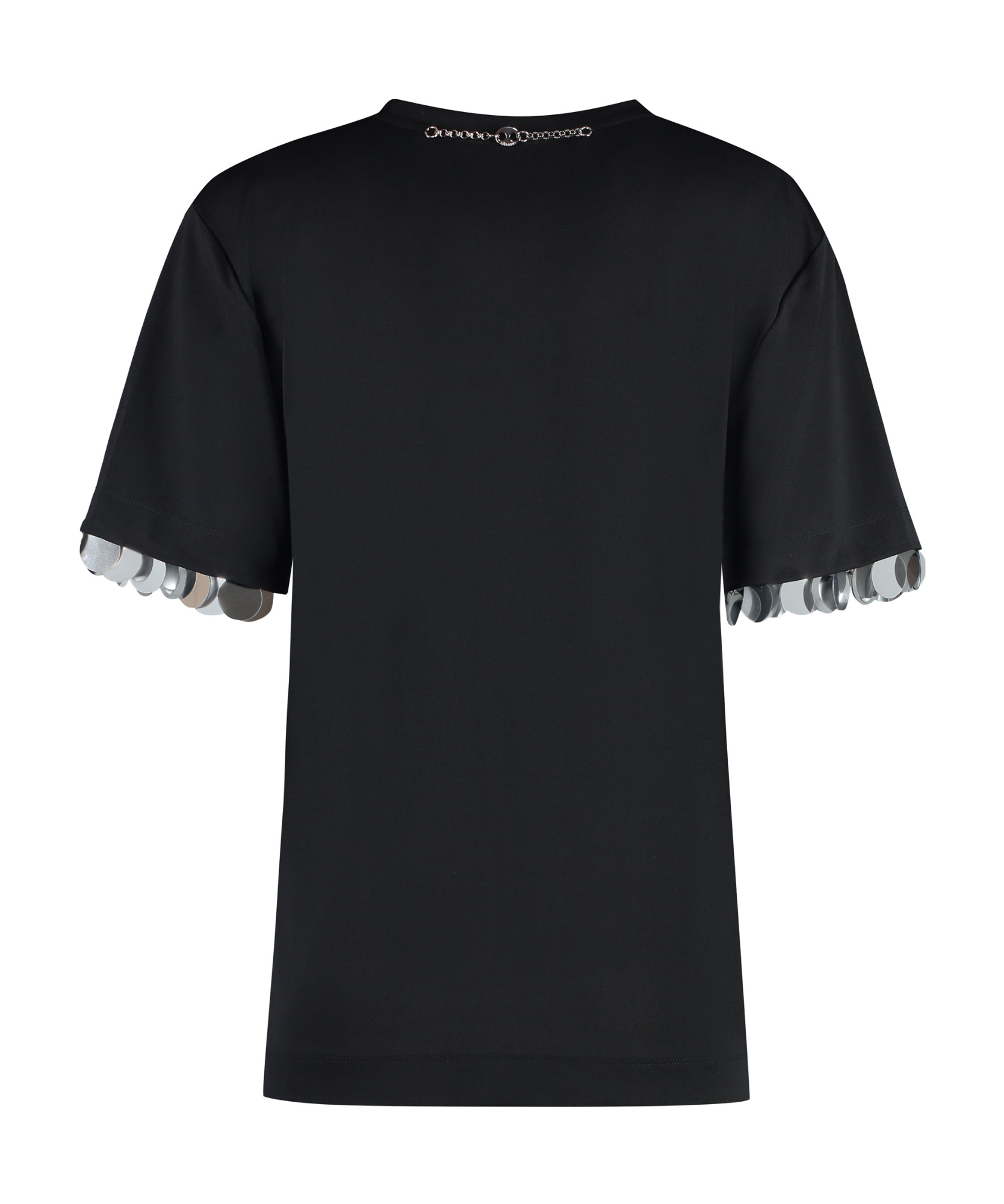 Rabanne Jersey Crepe Embellished T-shirt In Black