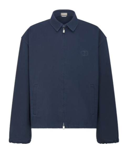 Dior Logo Casual Jacket In Blue