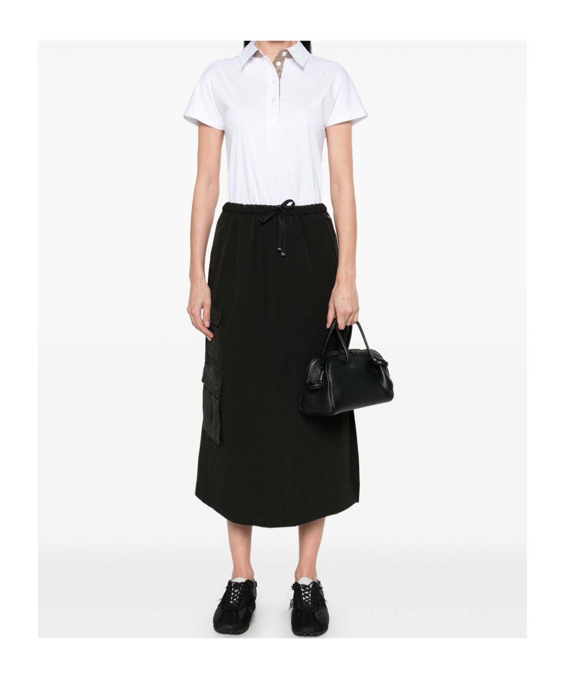 Herno Drawstring Midi Skirt