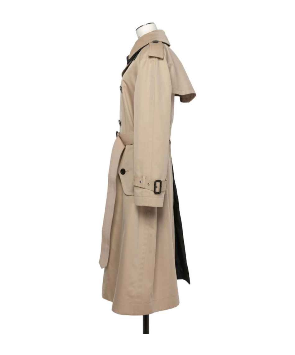 Sacai Two-tone Trench Coat In Multicolor