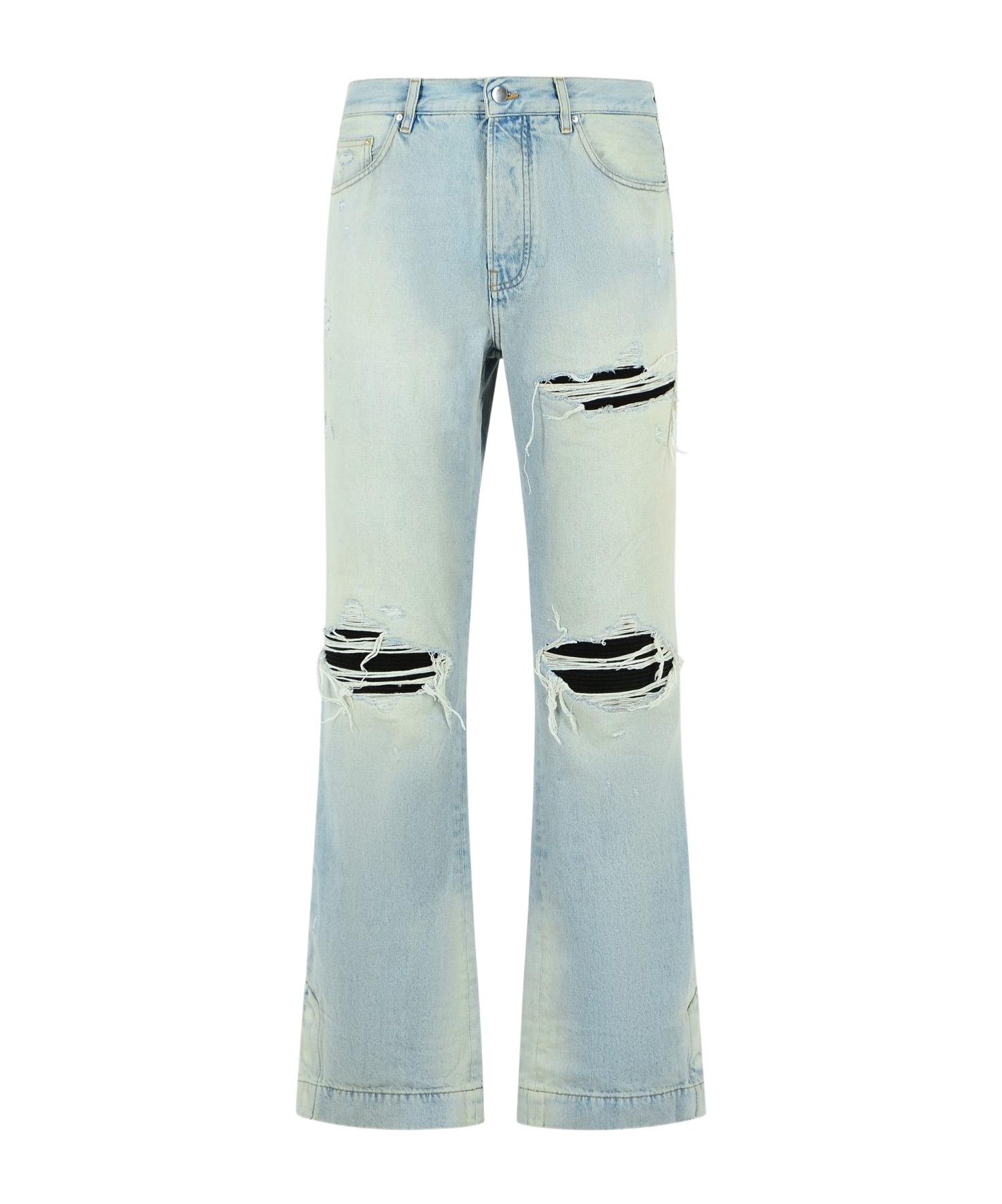 Amiri Distressed-effect Flared Jeans In Blue