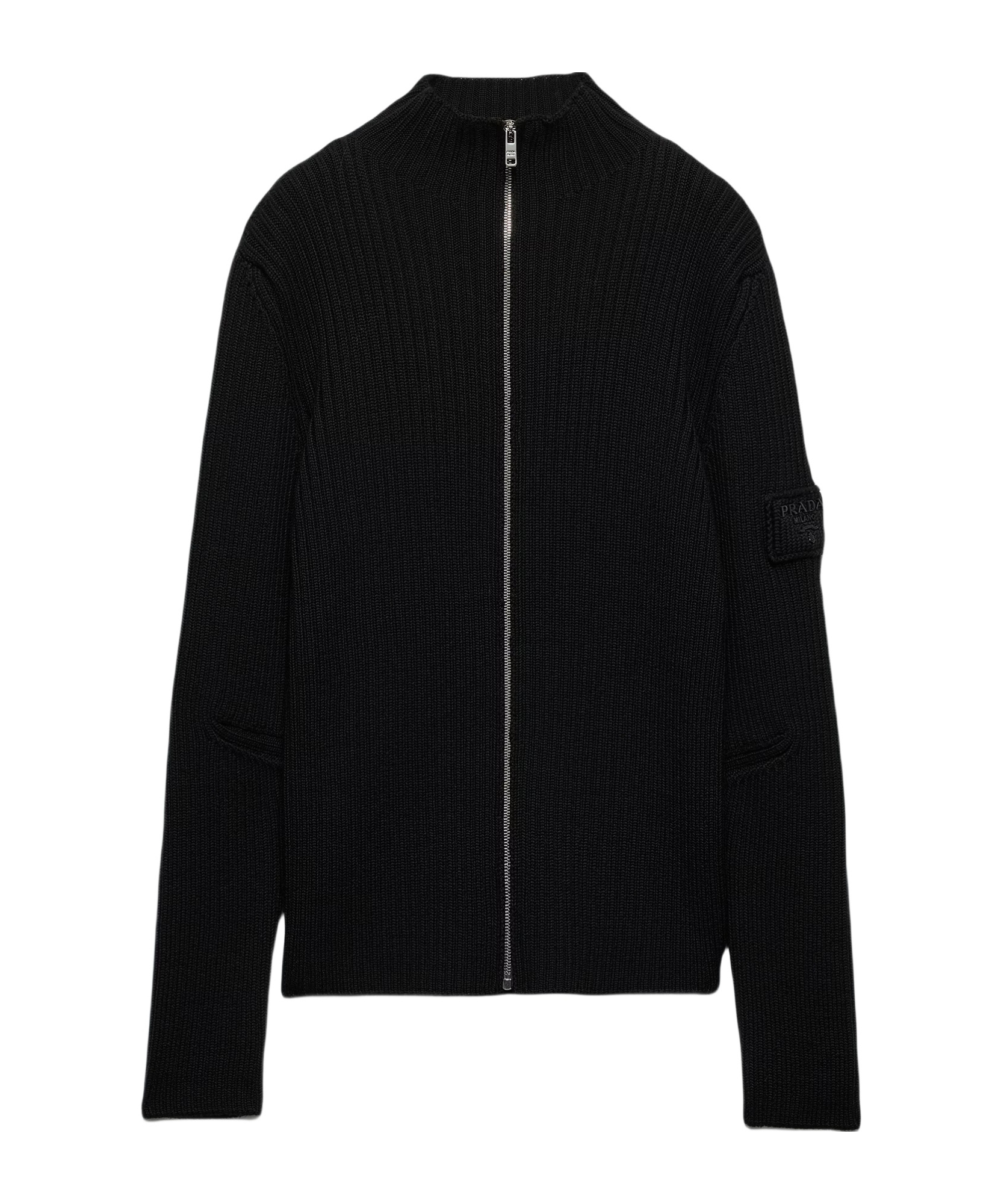 Prada Wool Cardigan In Black