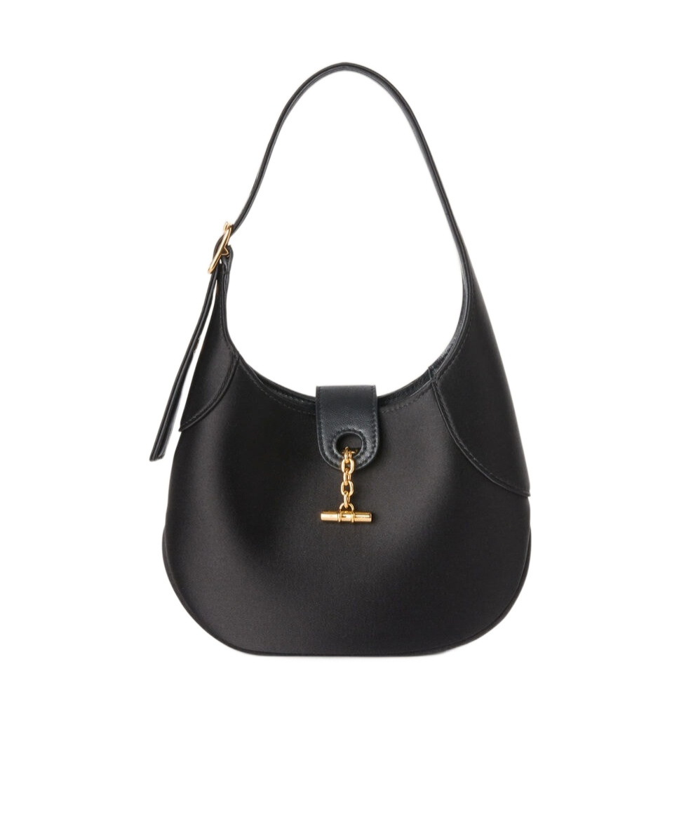 Loro Piana Mini Bobbin Toggle-fastening Shoulder Bag In Black