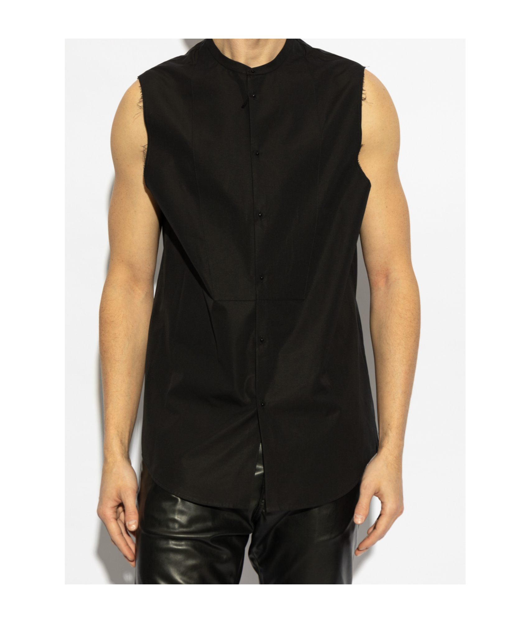 Dsquared2 Cotton Sleeveless Shirt In Black