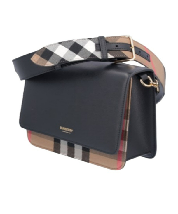 BURBERRY PLAID FLIP SHOULDER BAG