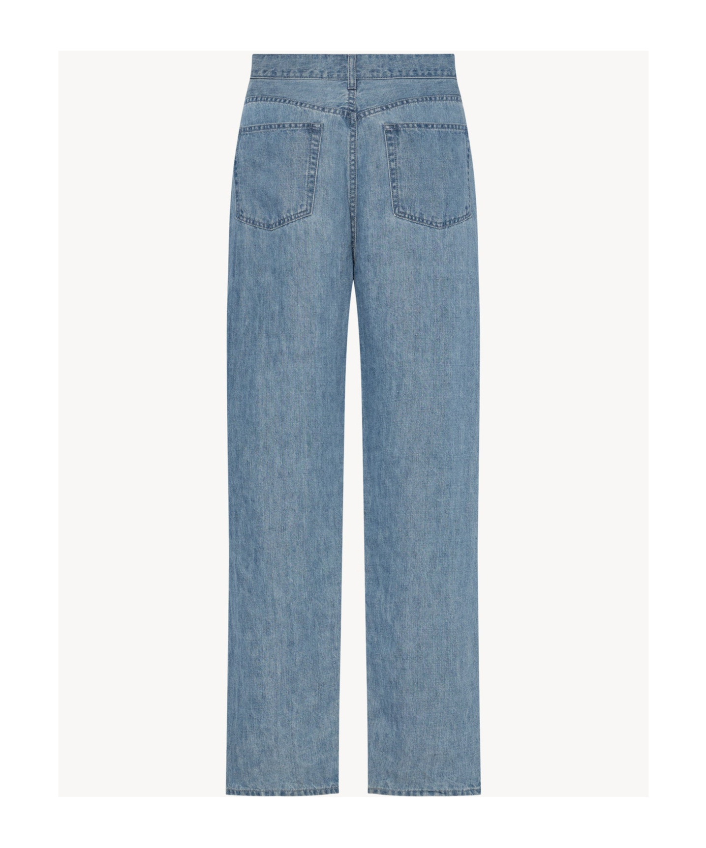 The Row Eglitta Straight Leg Washed Jeans In Blue