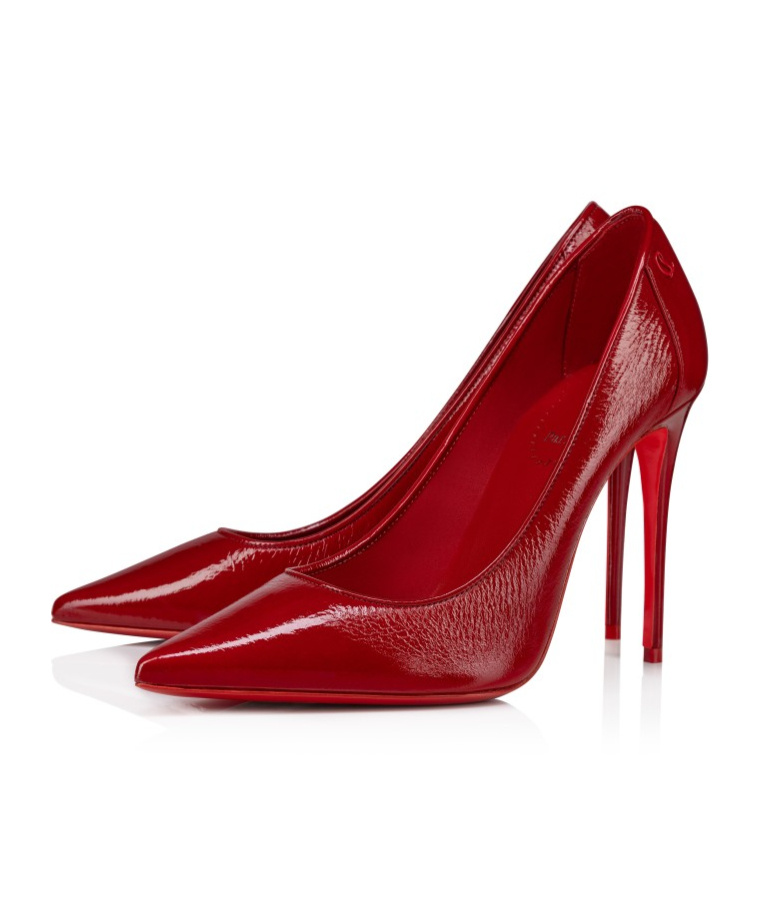 Christian Louboutin Eva 100 Pointed-toe Pumps In Red
