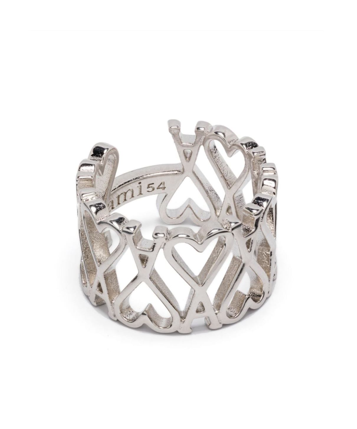 Ami Alexandre Mattiussi Logo Ring In Gray