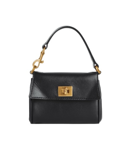 Balenciaga Womens Rodeo Micro Leather Top-handle Bag Black In Black