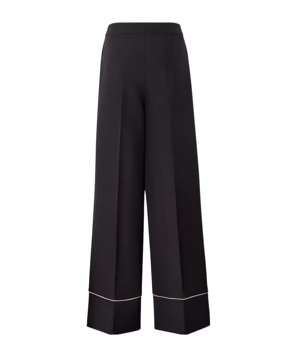 Fendi High-waist Pyjama Trousers In Black