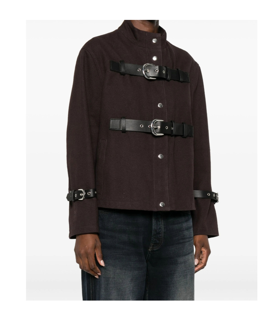 Gimaguas Buckle-strap Jacket In Brown