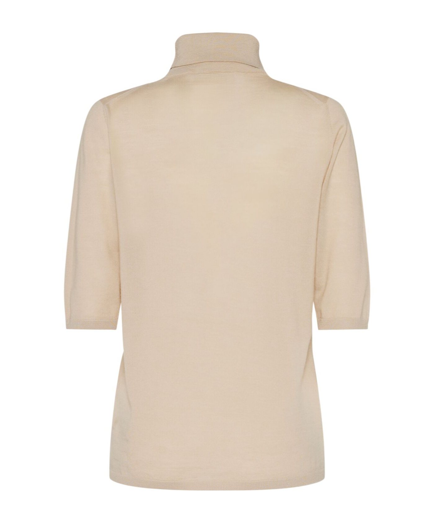 Max Mara Cecina Virgin Wool Turtleneck Sweater In Neutral