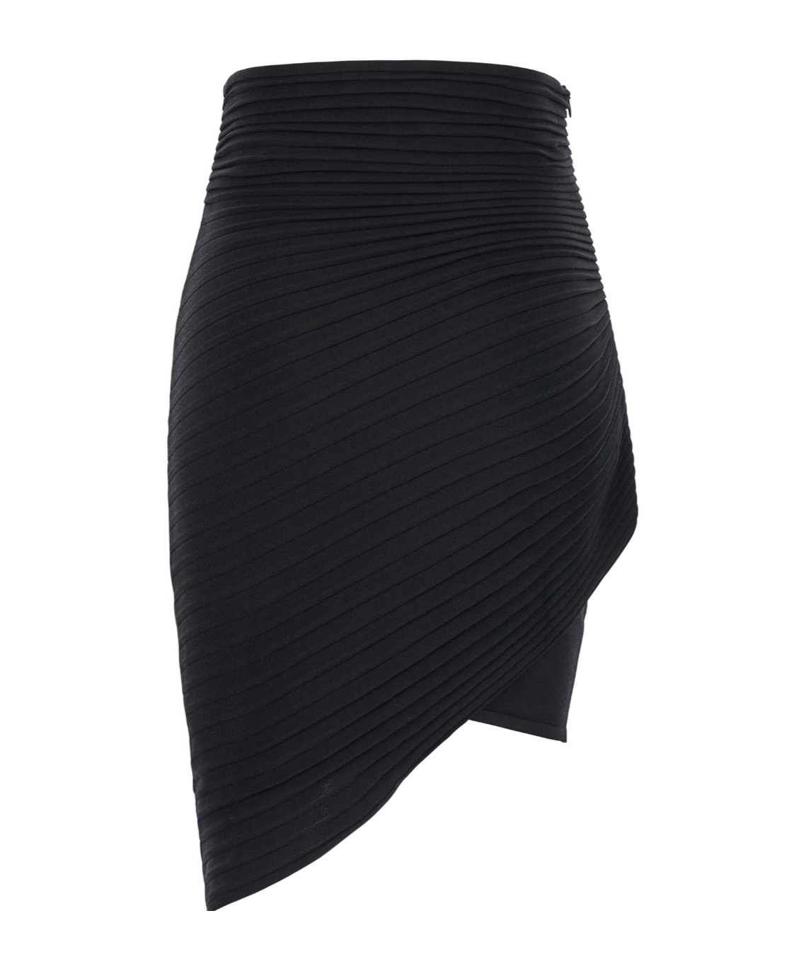 Philosophy Di Lorenzo Serafini Asymmetric Plissé Mini Skirt In Black