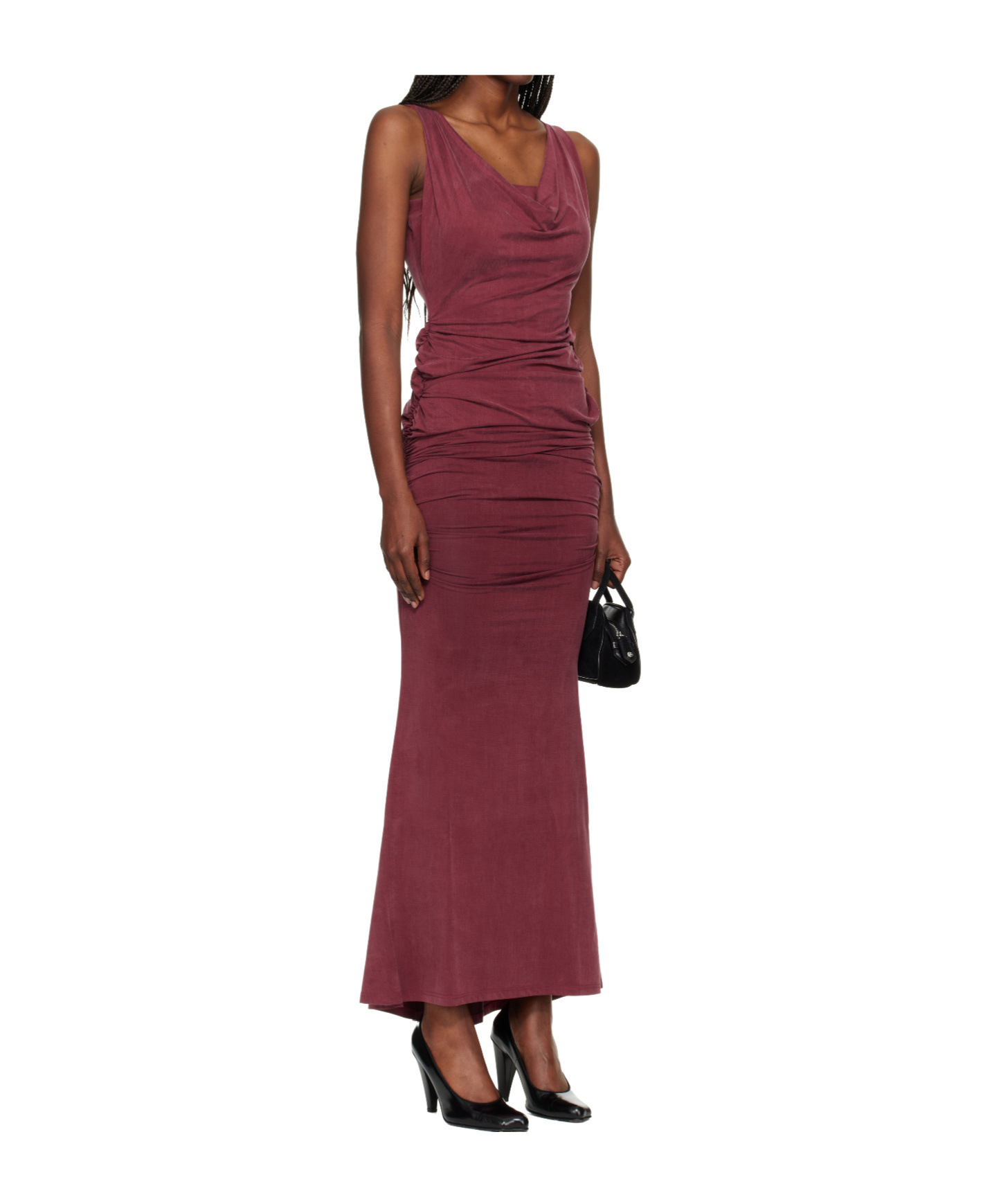 Vivienne Westwood Red Liz Jersey Maxi Dress In Burgundy