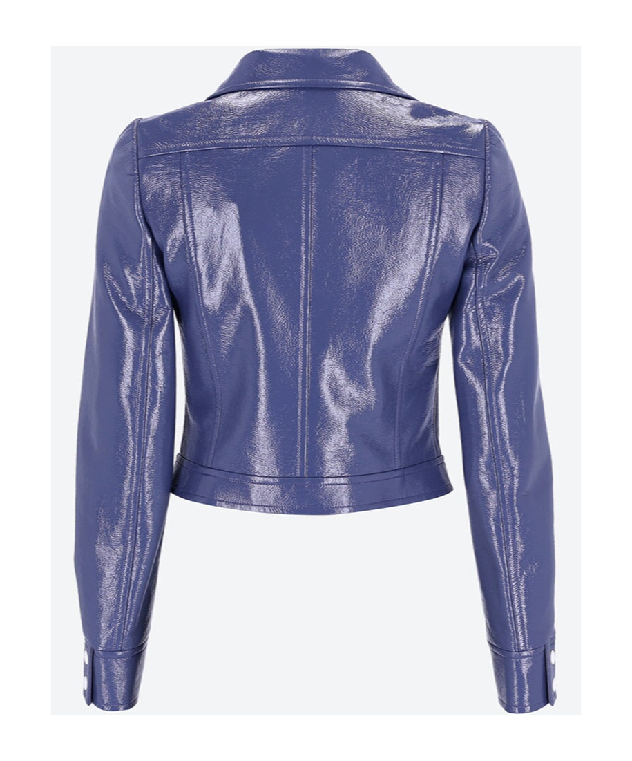 Courrèges Long-sleeved Casual Jacket In Blue