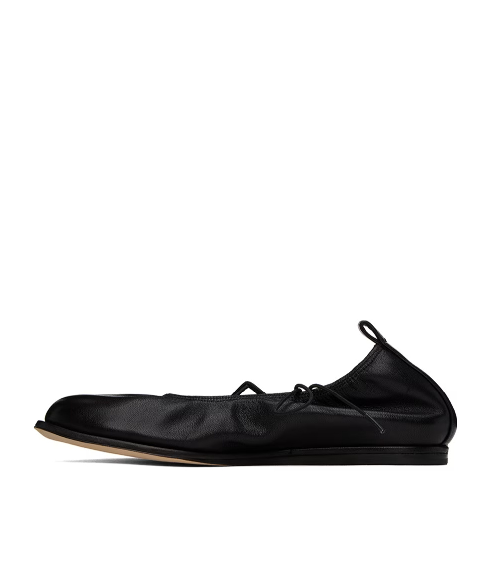Simone Rocha Heart-shaped Toe Ballet Shoes In Black