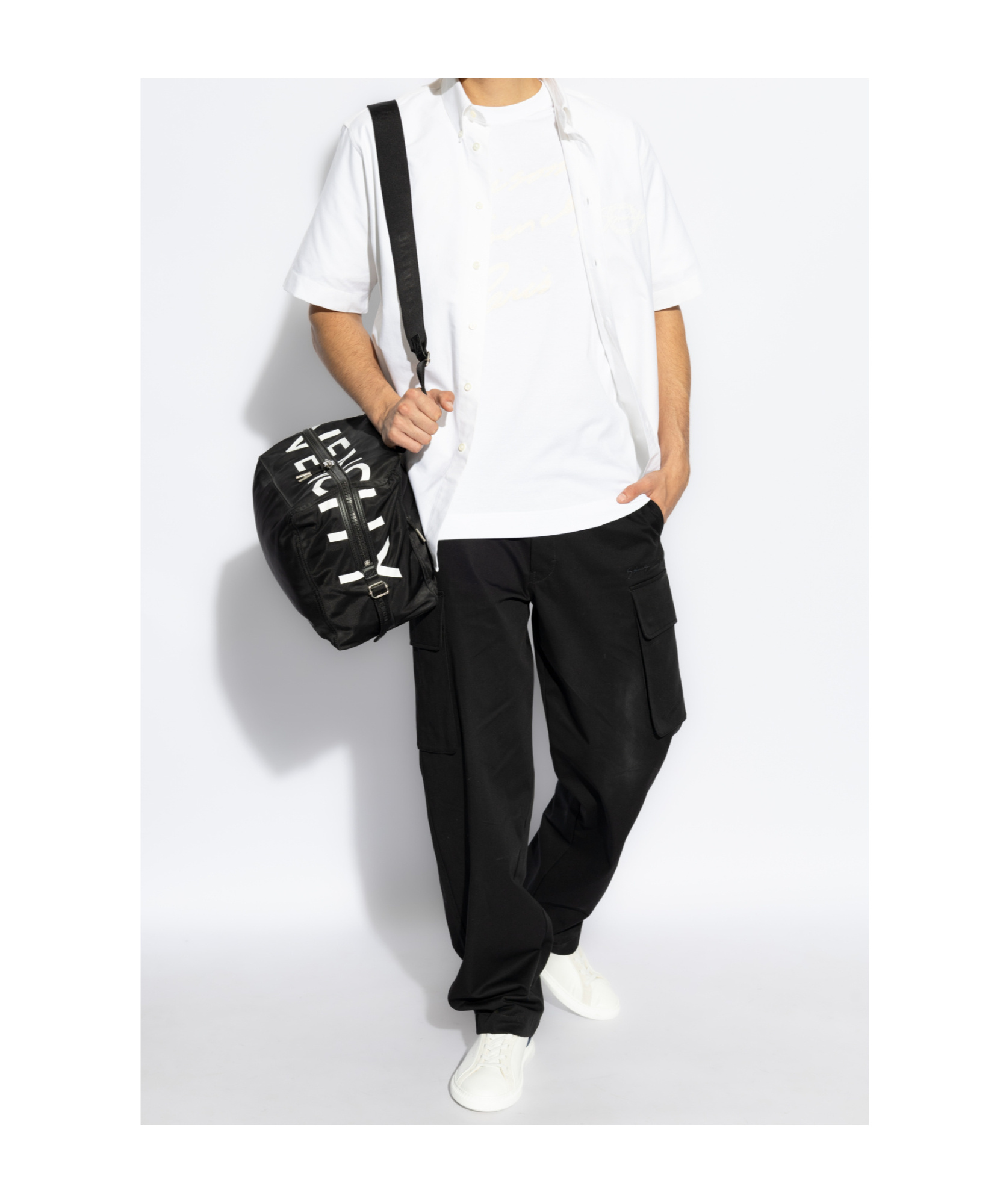 Shop Givenchy Logo-embroidered Shirt In White