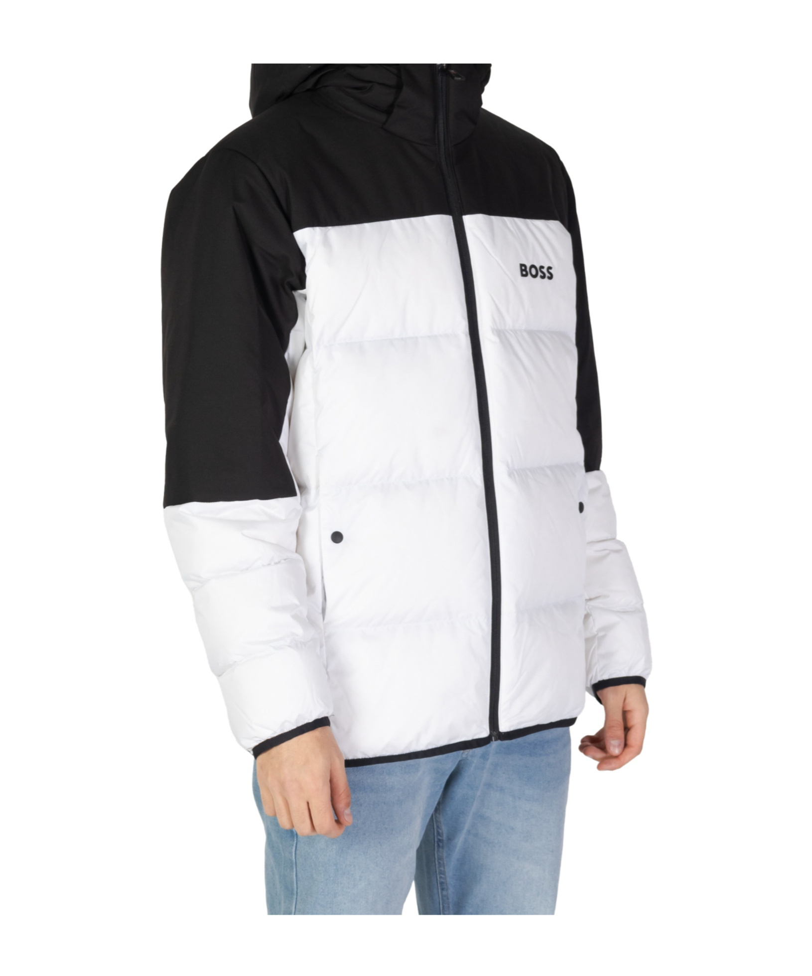 Hugo Boss Long-sleeved Cotton Jacket In Multi