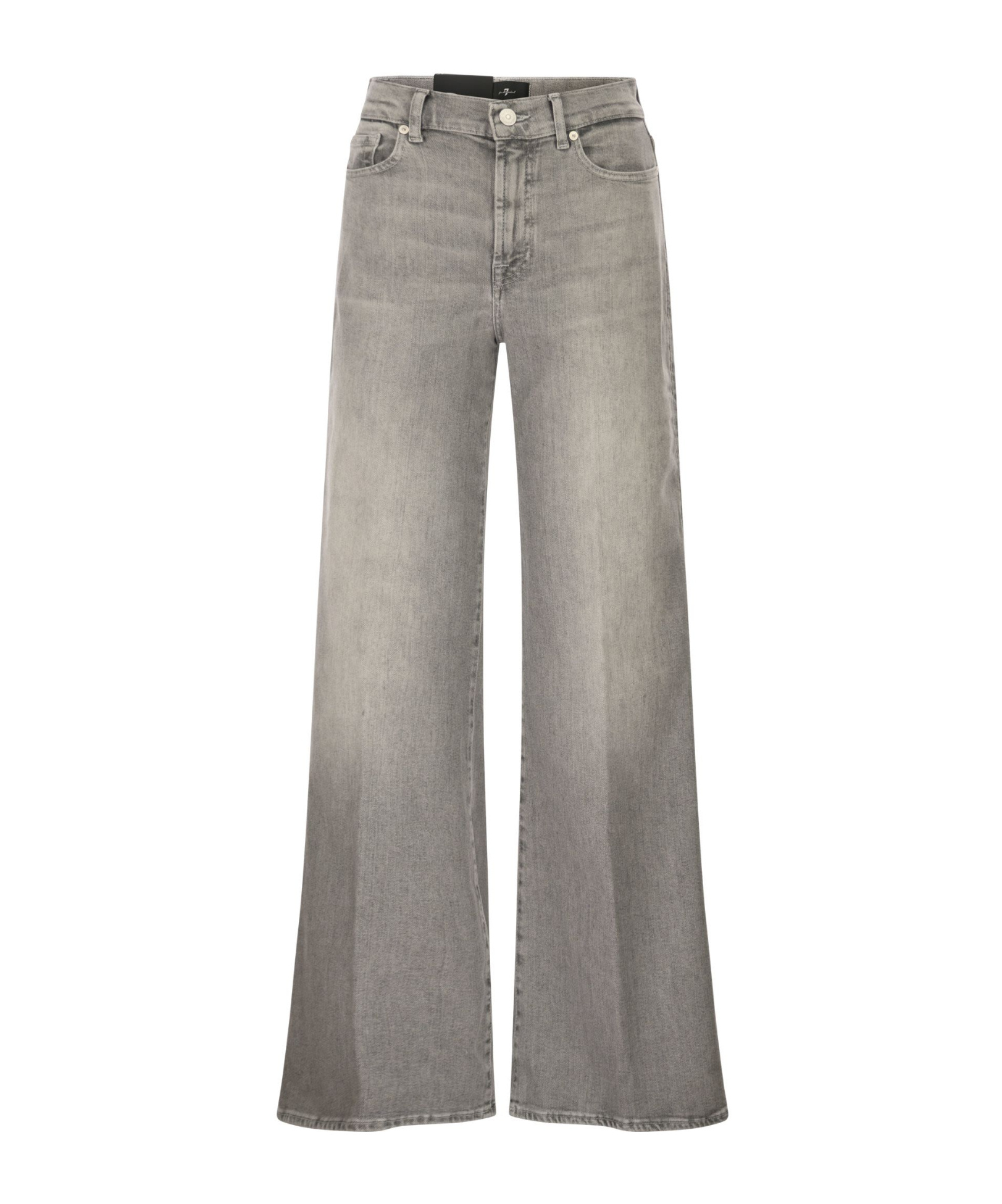7 For All Mankind Lotta High-waist Flared Jeans In Gray