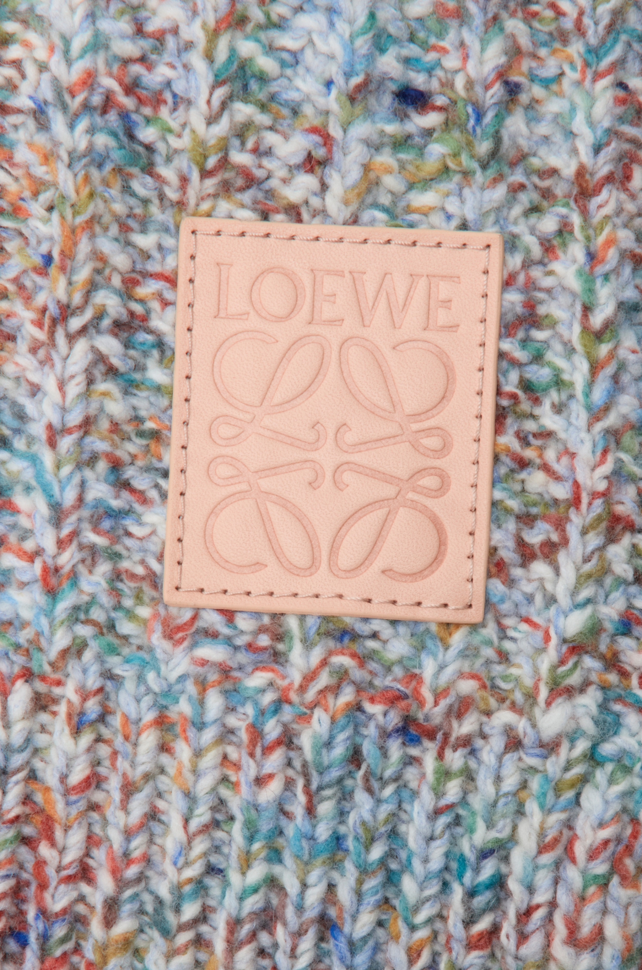 Loewe Wool And Cashmere Blend Scarf In Multi