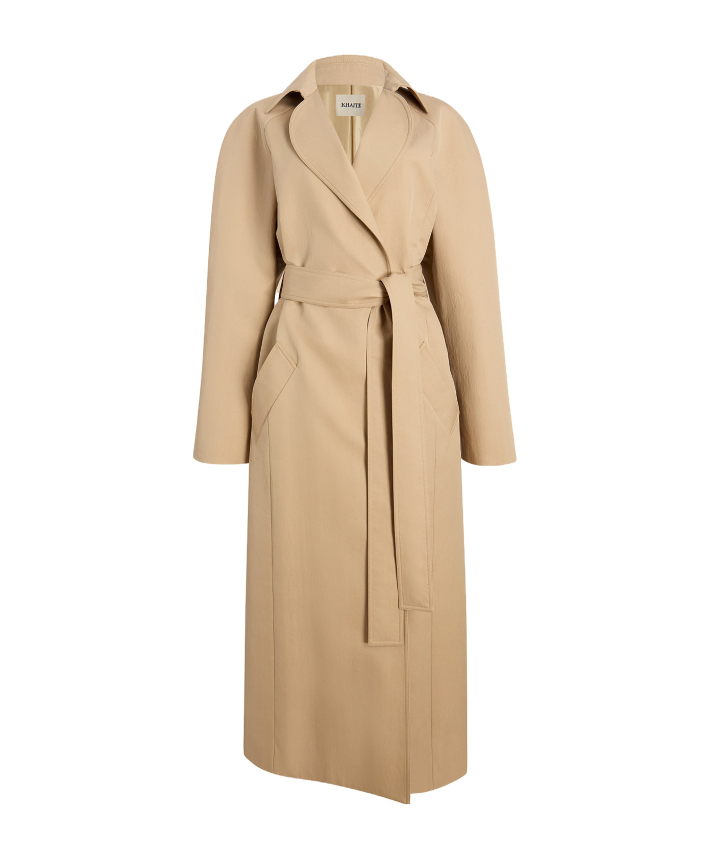 Khaite The Roth Trench Coat Beige In Gold
