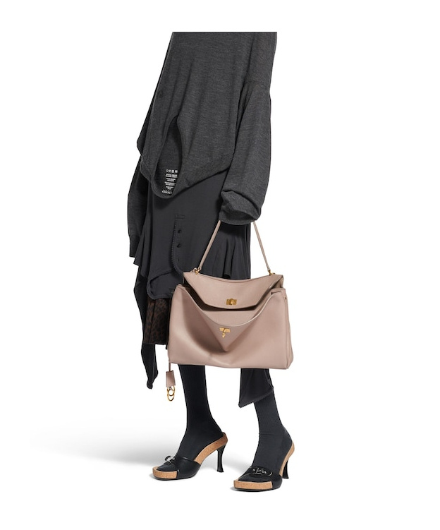 Balenciaga Medium Leather Rodeo Top-handle Bag