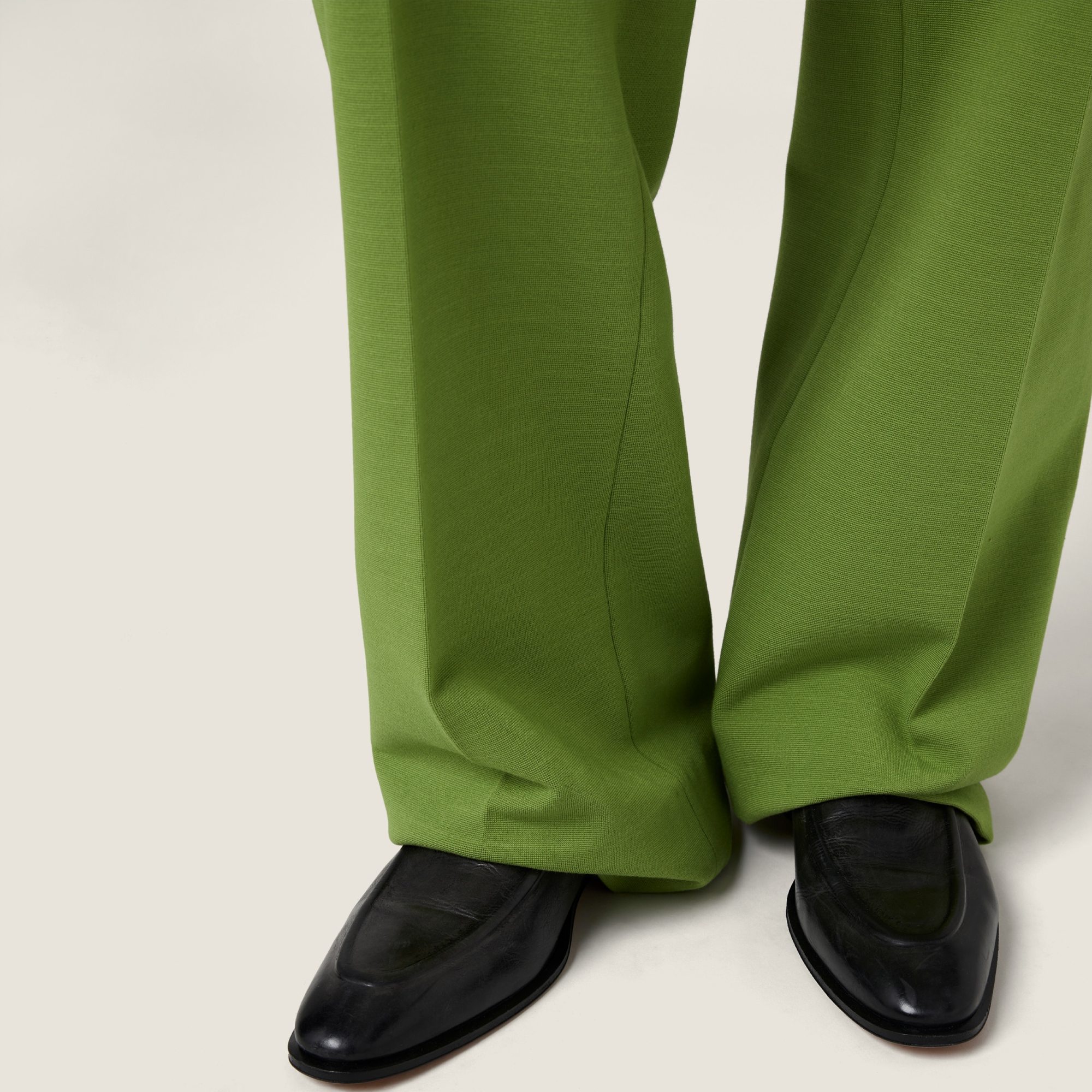Miu Miu Straight-leg Tailored Pants In Green