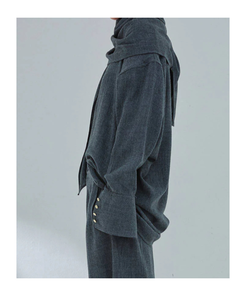 Darkpark Button-down Long-sleeved Shirt In Black