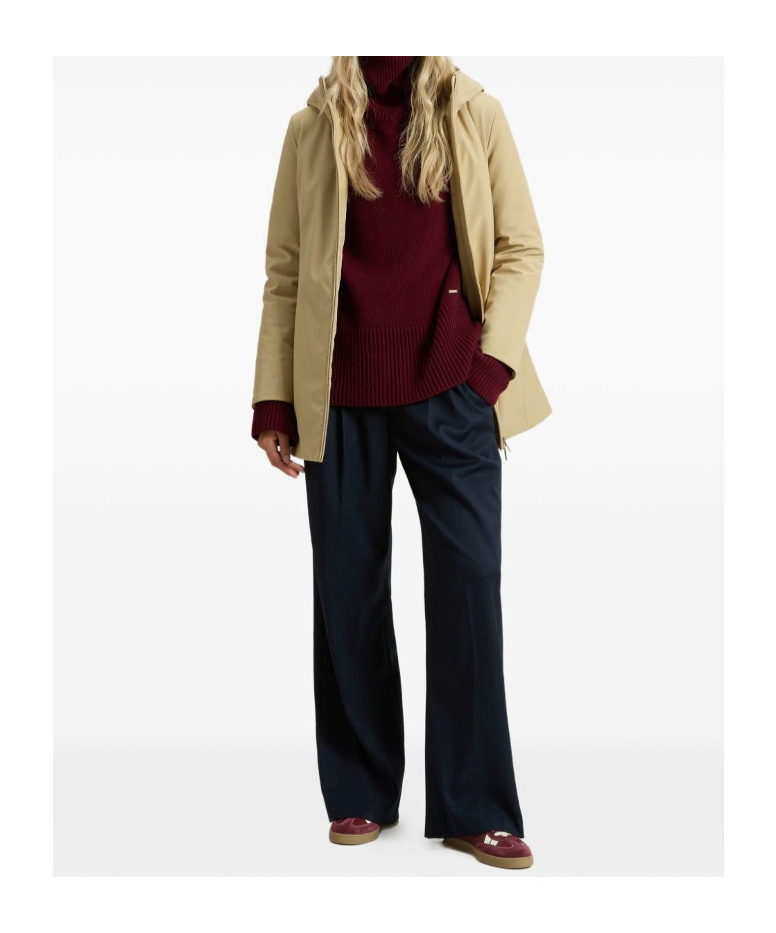 Woolrich New Firth Parka Coat In Brown