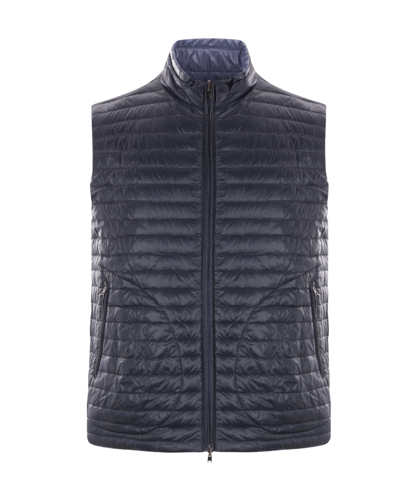 Shop Herno Reversible Puffer Gilet In Blue