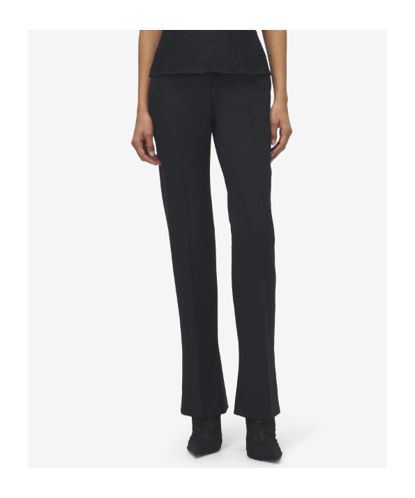 Alexander Mcqueen Stretch-wool Straight Trousers In Black