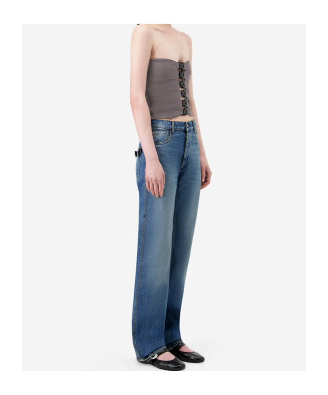 Coperni Multi Buckle Top In Purple