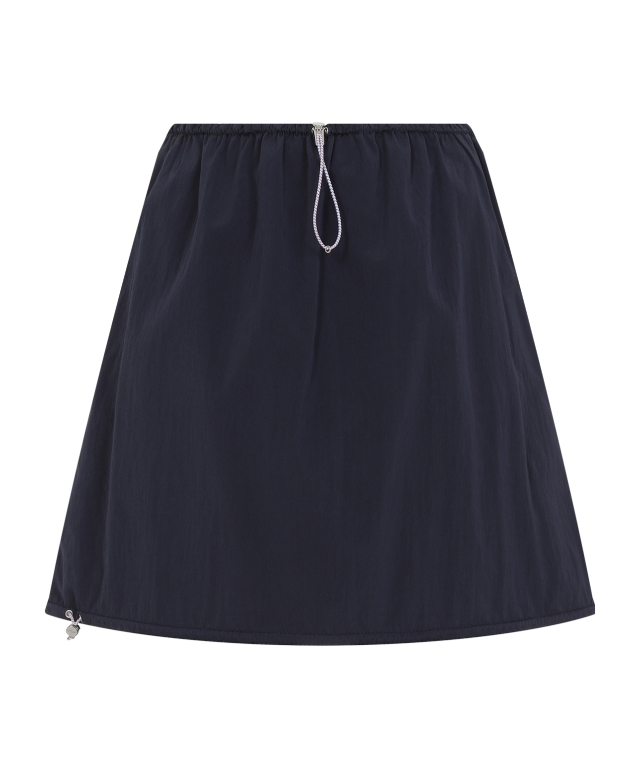Prada Drawstring Mini Skirt In Blue