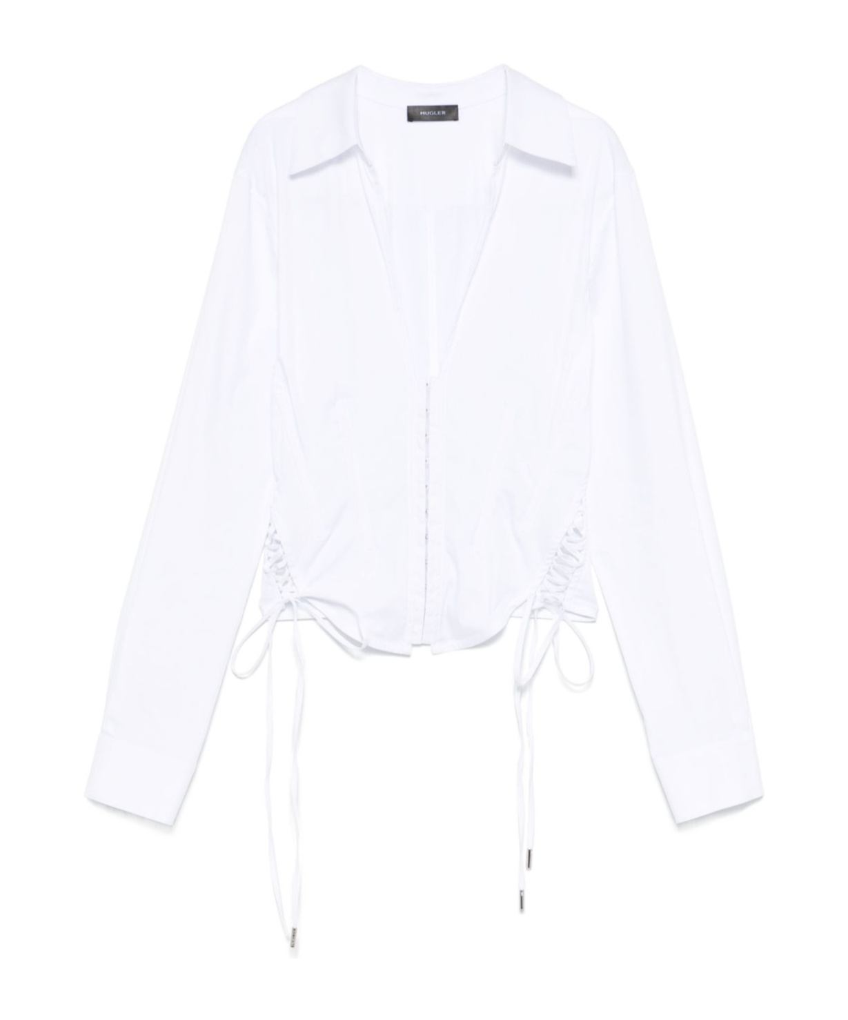 Mugler Tie-dye Detail Shirt In Gray