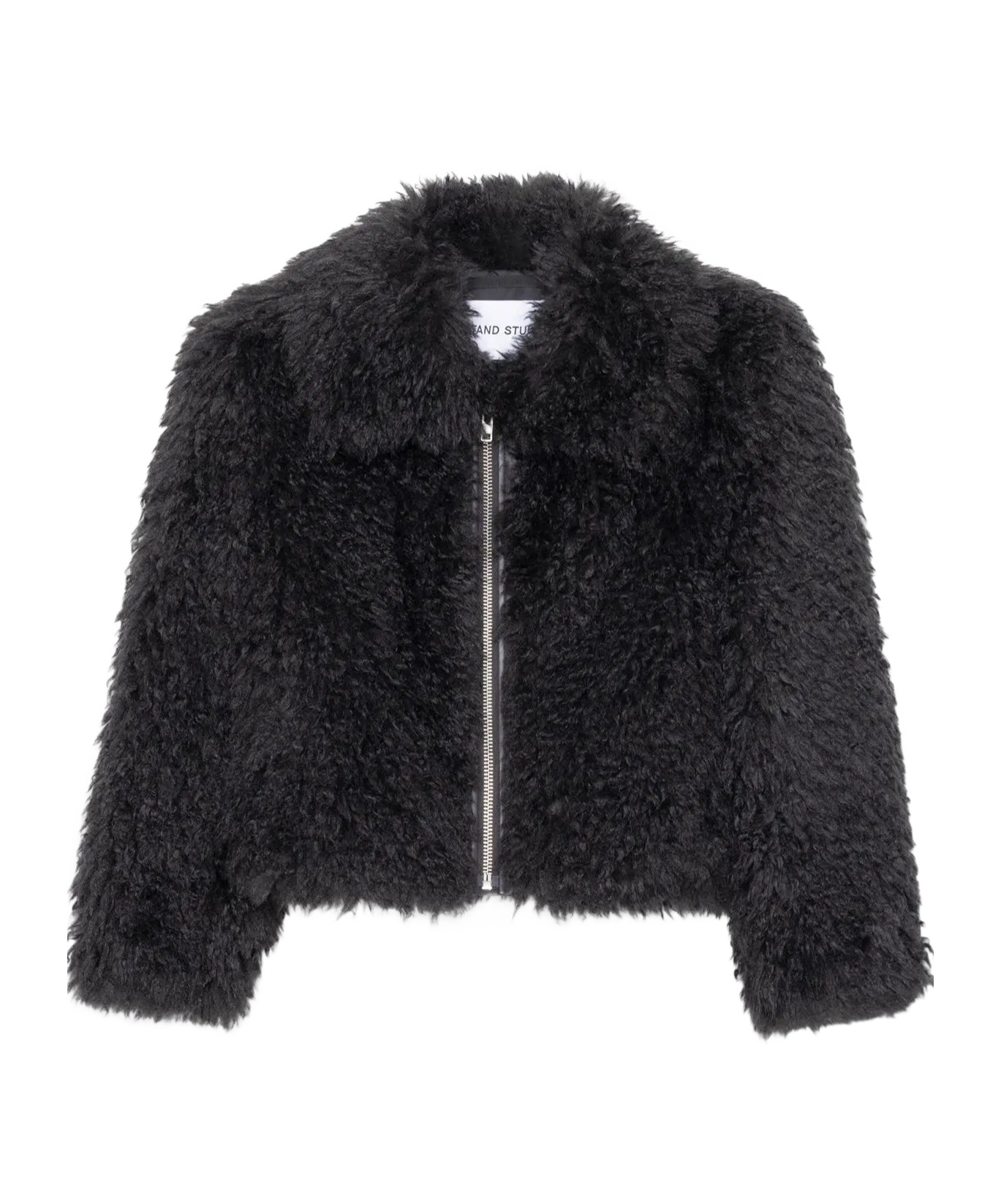 Stand Studio Zaylee Zip-up Blazer In Black
