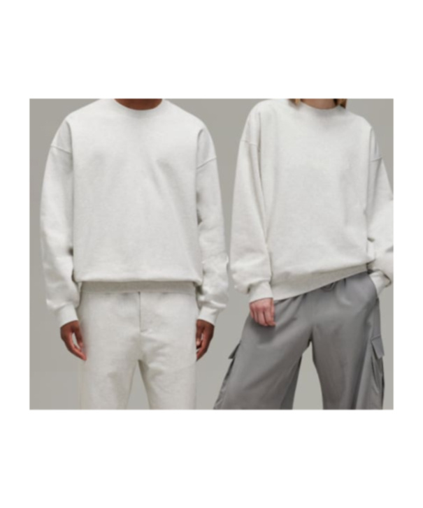 Y-3 Brushed Terry Crewneck Sweatshirt In White