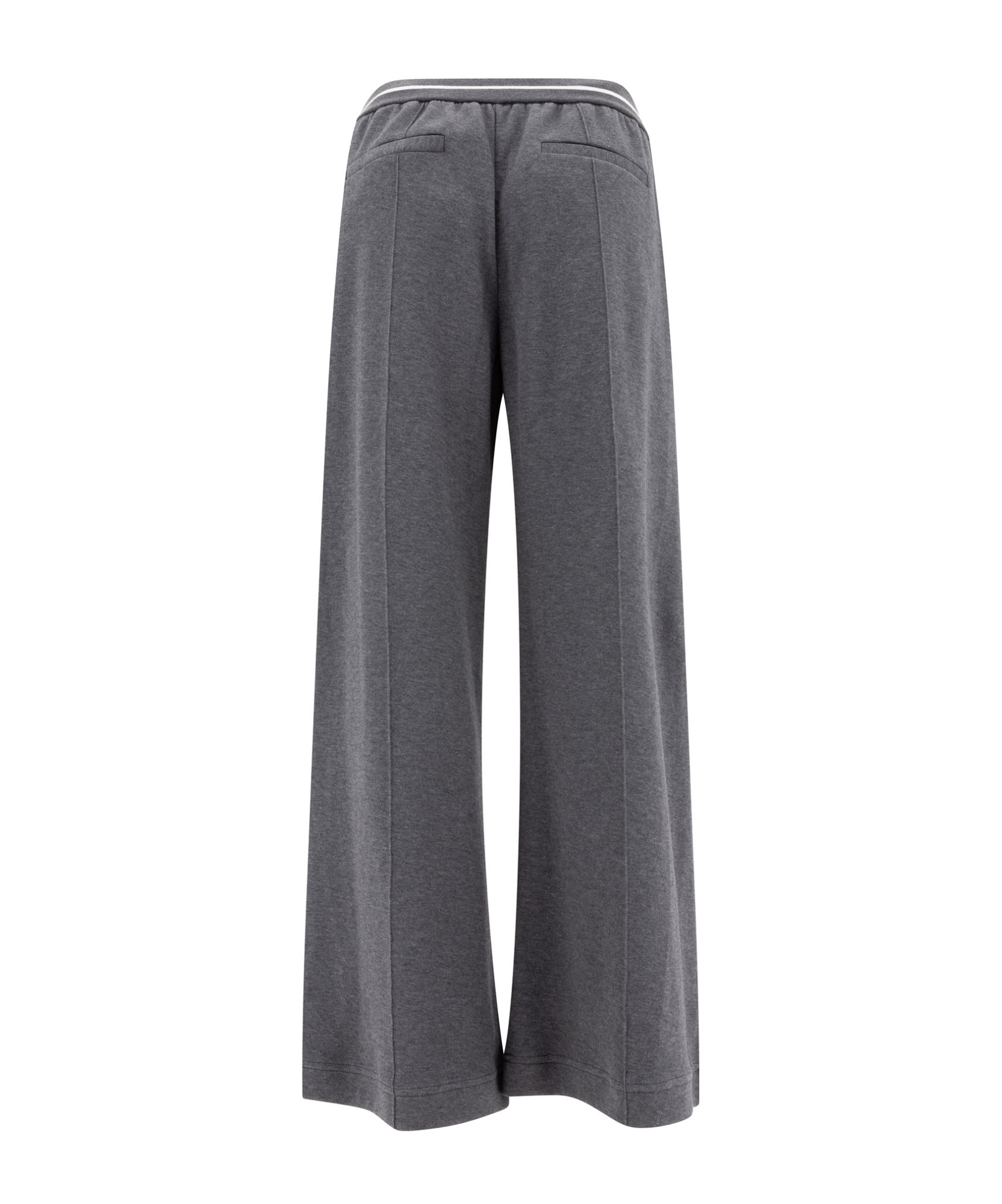 Brunello Cucinelli Cotton Piqué Wide-leg Sweatpants In Black