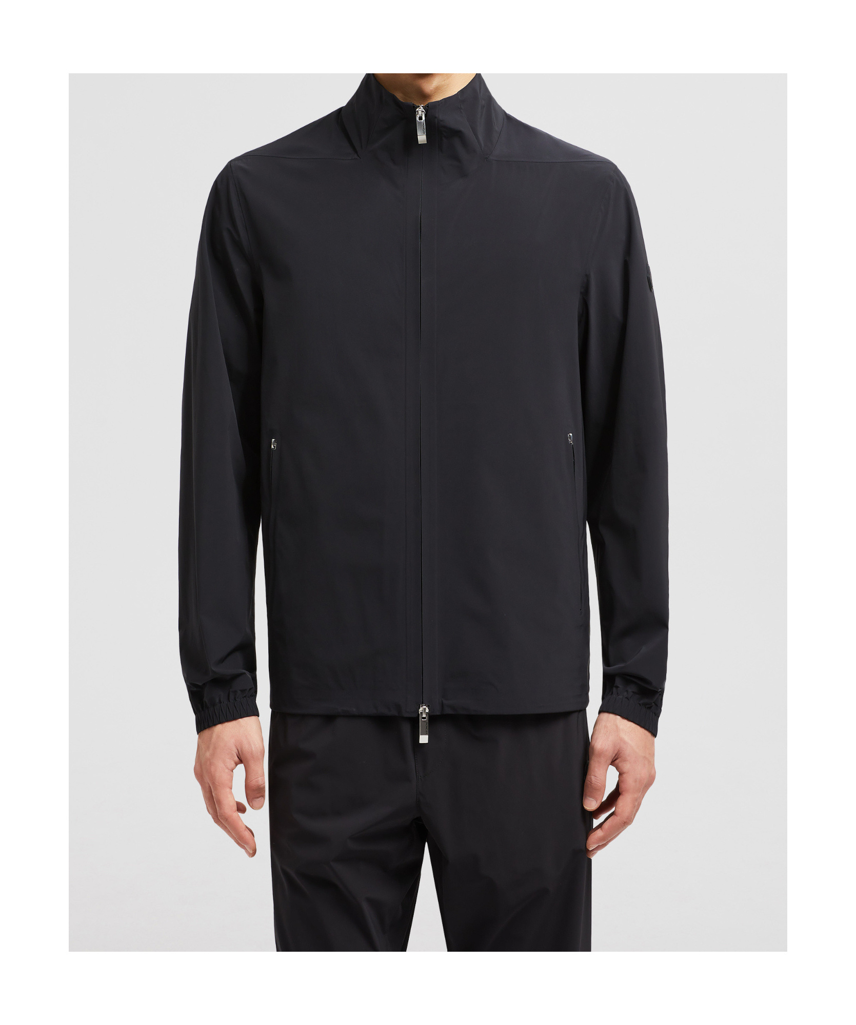 Moncler Men's Stretch Nylon Frene Windbreaker In Black